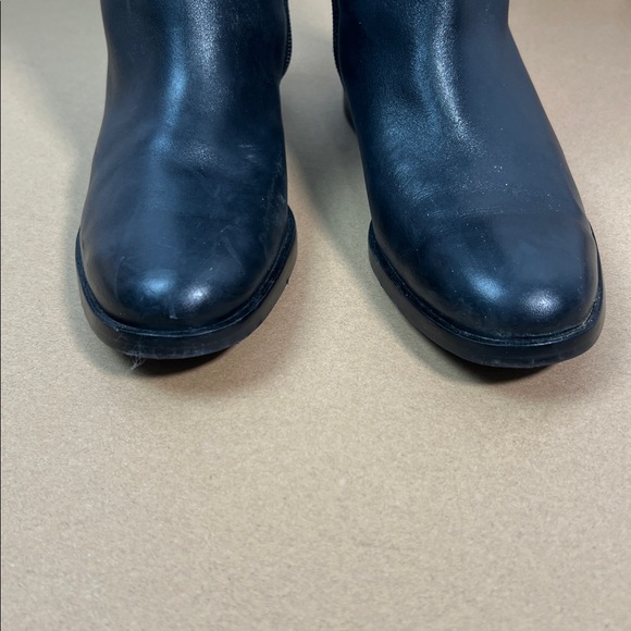 Ivanka Trump black leather English style fashion knee high flat riding boots 6M - Picture 2 of 8
